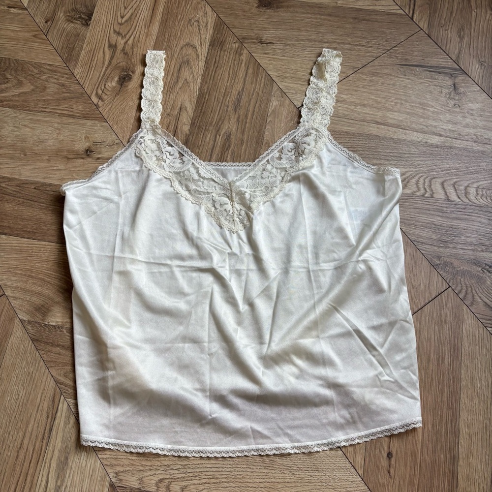 Vanity Fair Lace Trim Cream Camisole